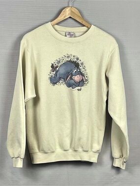 Disney Store Eeyore Crewneck Sweatshirt Cream S